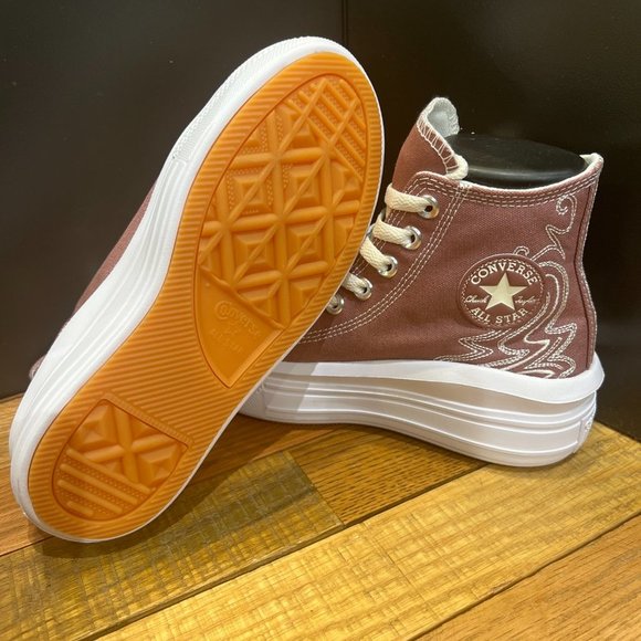 CONVERSE Chuck Taylor All Star Move Platform Western Embroidered Women Sneakers - Picture 3 of 5